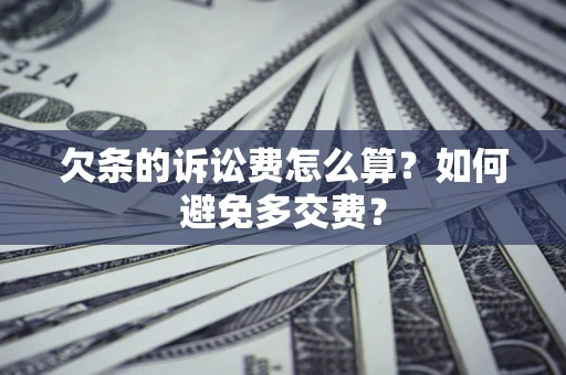 武汉欠条的诉讼费怎么算？如何避免多交费？