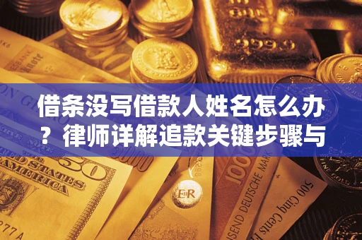 武汉借条没写借款人姓名怎么办？律师详解追款关键步骤与证据链构建